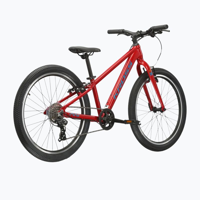 Bicicletă pentru copii KROSS Level Jr 1.0 red/teal/gloss 3