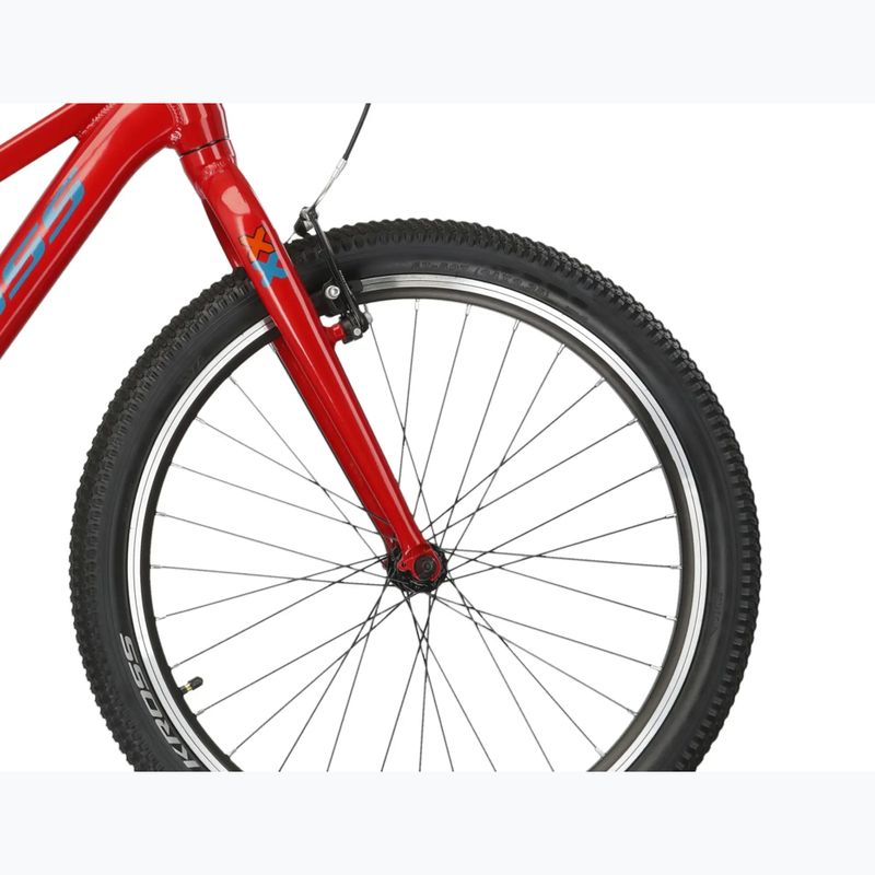 Bicicletă pentru copii KROSS Level Jr 1.0 red/teal/gloss 6