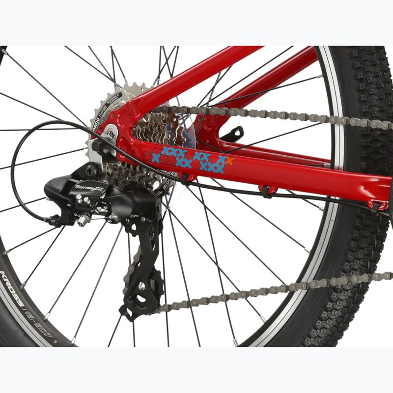 Bicicletă pentru copii KROSS Level Jr 1.0 red/teal/gloss 7