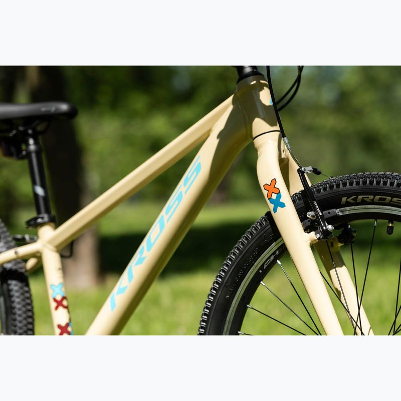 Bicicletă pentru copii KROSS Level Jr 1.0 beige/red/gloss 16