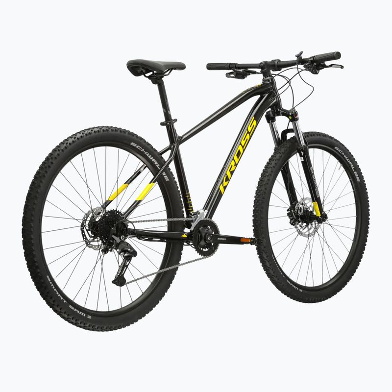Bicicletă de munte KROSS Level 2.0 black/yellow/gloss 3