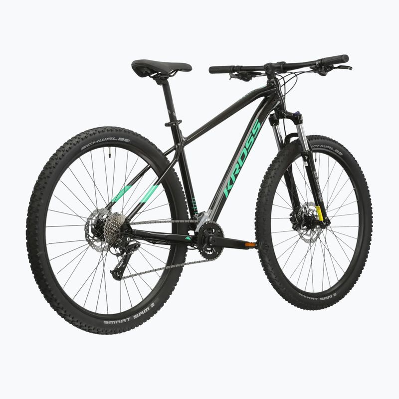 Bicicletă de munte KROSS Level 1.0 black/green/gloss 3