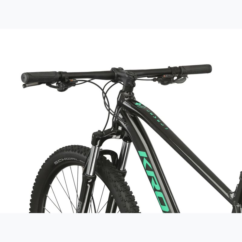 Bicicletă de munte KROSS Level 1.0 black/green/gloss 4