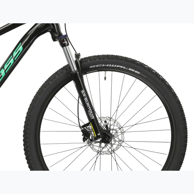 Bicicletă de munte KROSS Level 1.0 black/green/gloss 8