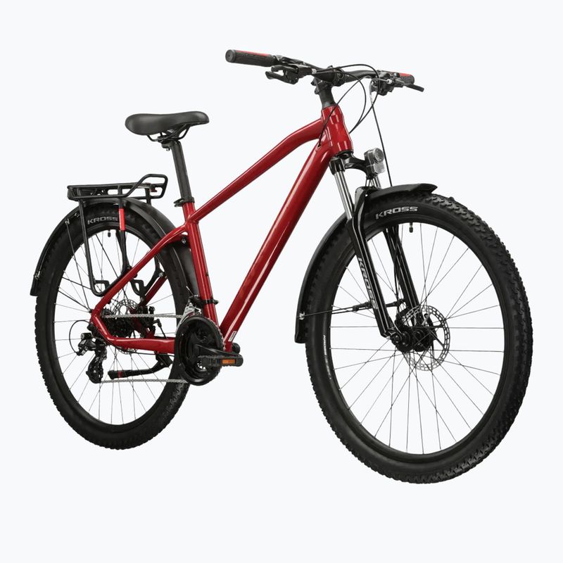 Bicicletă de munte KROSS Hexagon 2.0 EQ 27,5" red/burgundy/gloss 2