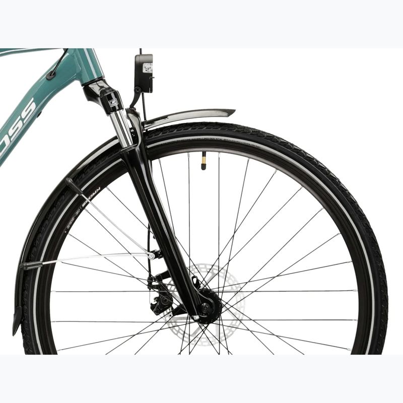 Bicicletă de trekking pentru bărbați KROSS Trans 3.0 green/silver/gloss 6