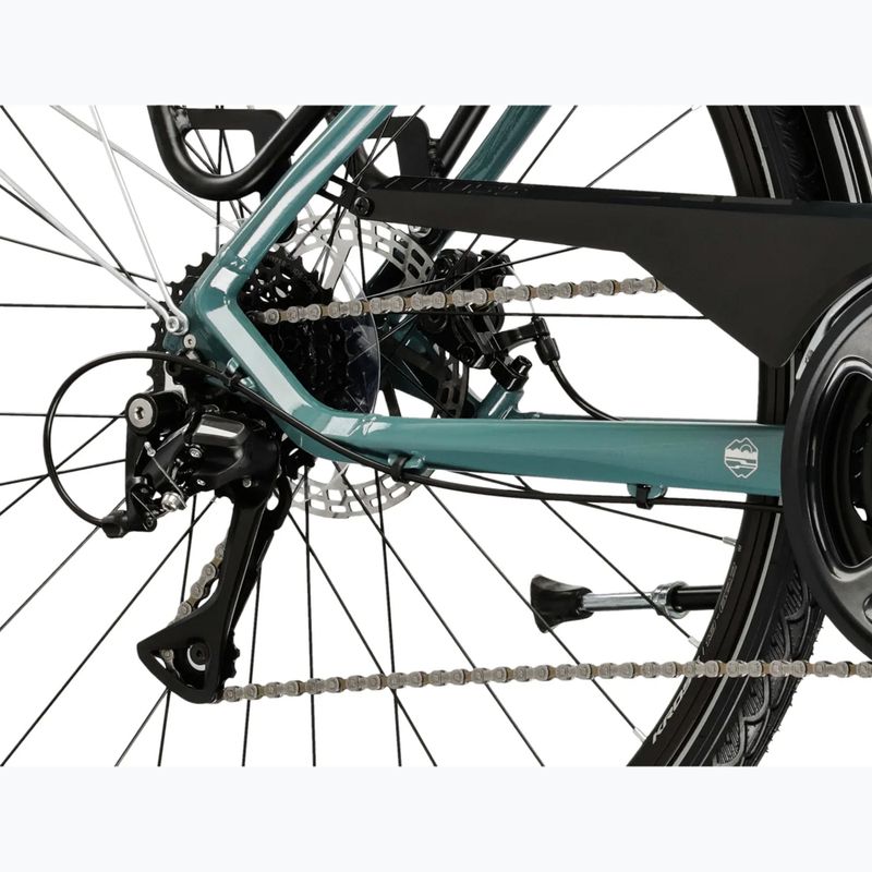 Bicicletă de trekking pentru bărbați KROSS Trans 3.0 green/silver/gloss 8