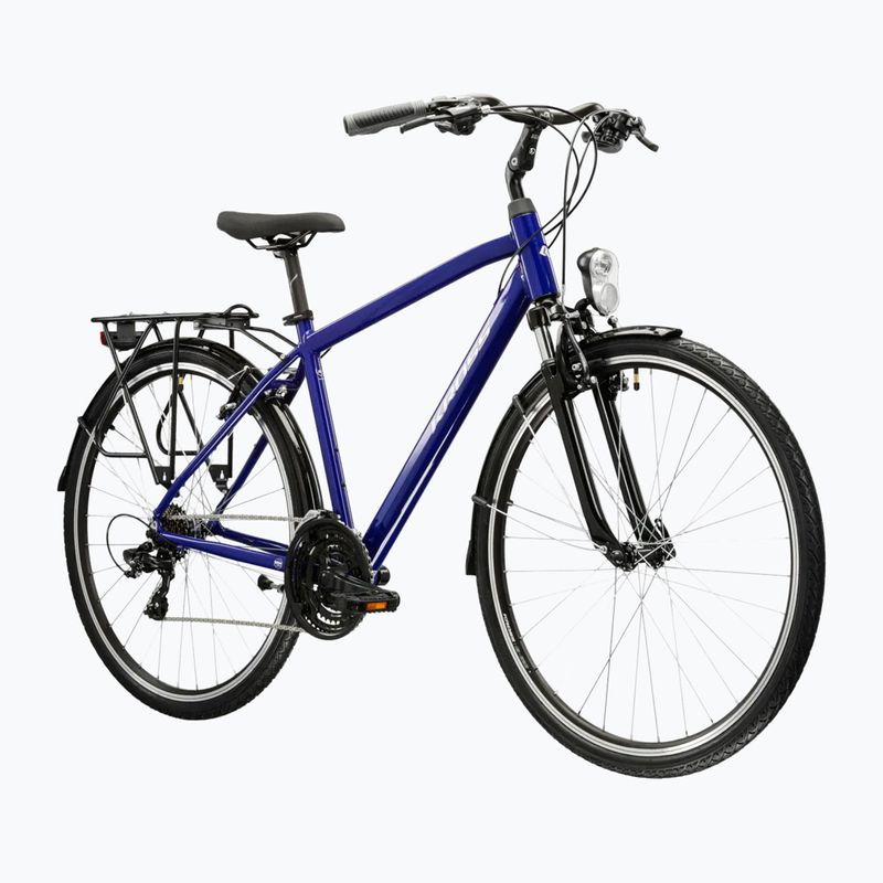 Bicicletă de trekking pentru bărbați KROSS Trans 1.0 navy blue/silver/gloss 2