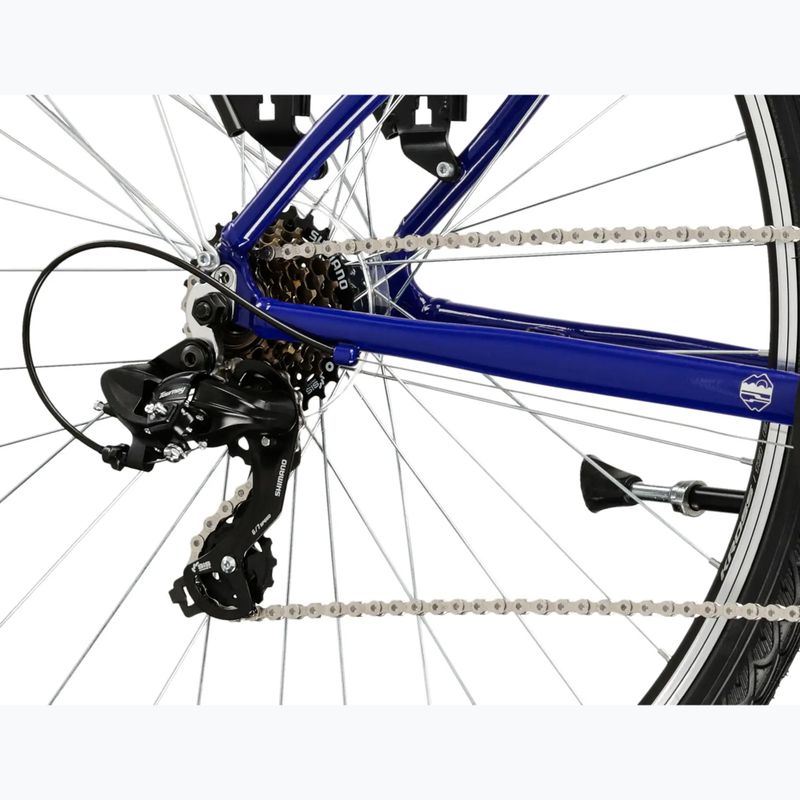 Bicicletă de trekking pentru bărbați KROSS Trans 1.0 navy blue/silver/gloss 7