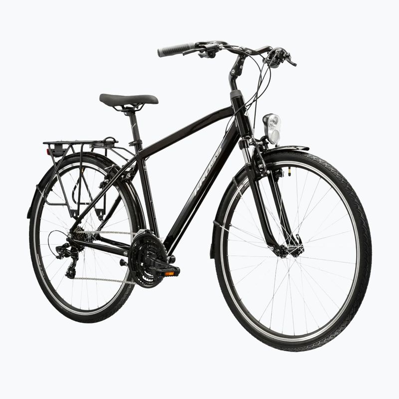 Bicicletă de trekking pentru bărbați KROSS Trans 1.0 black/silver/gloss 2