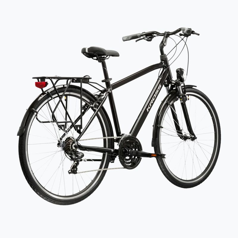 Bicicletă de trekking pentru bărbați KROSS Trans 1.0 black/silver/gloss 3