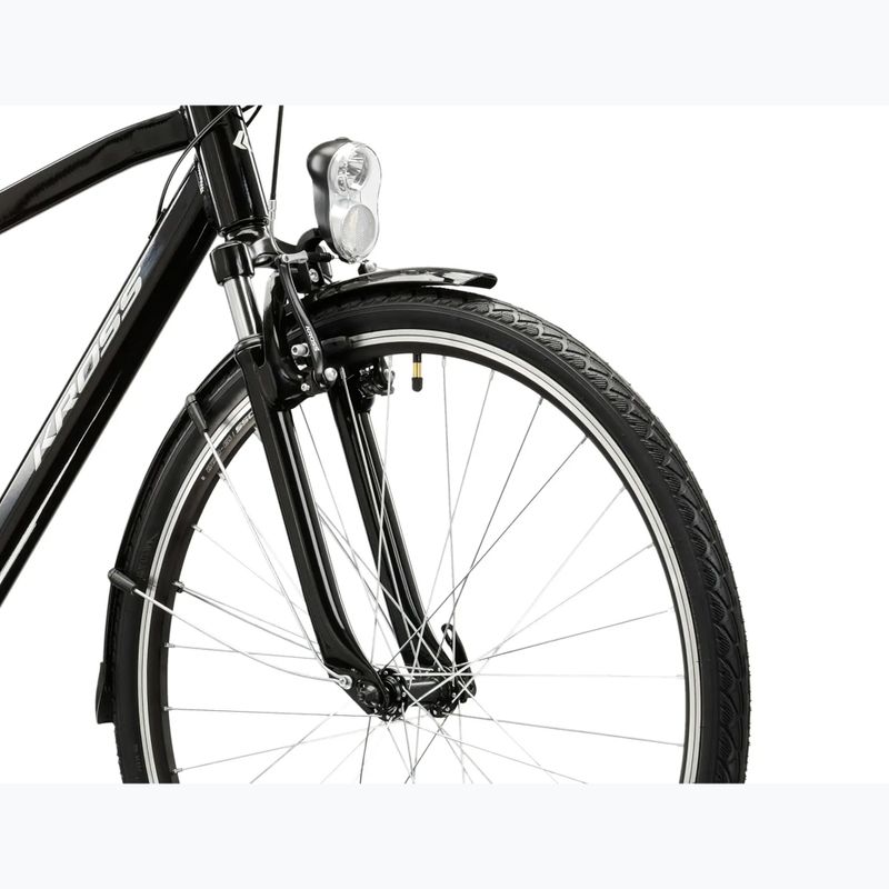Bicicletă de trekking pentru bărbați KROSS Trans 1.0 black/silver/gloss 5