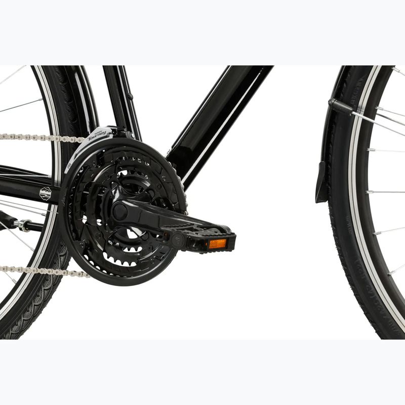 Bicicletă de trekking pentru bărbați KROSS Trans 1.0 black/silver/gloss 8