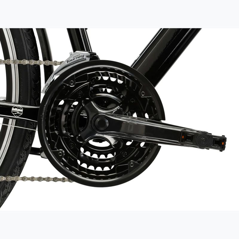 Bicicletă de trekking pentru bărbați KROSS Trans 1.0 black/silver/gloss 9
