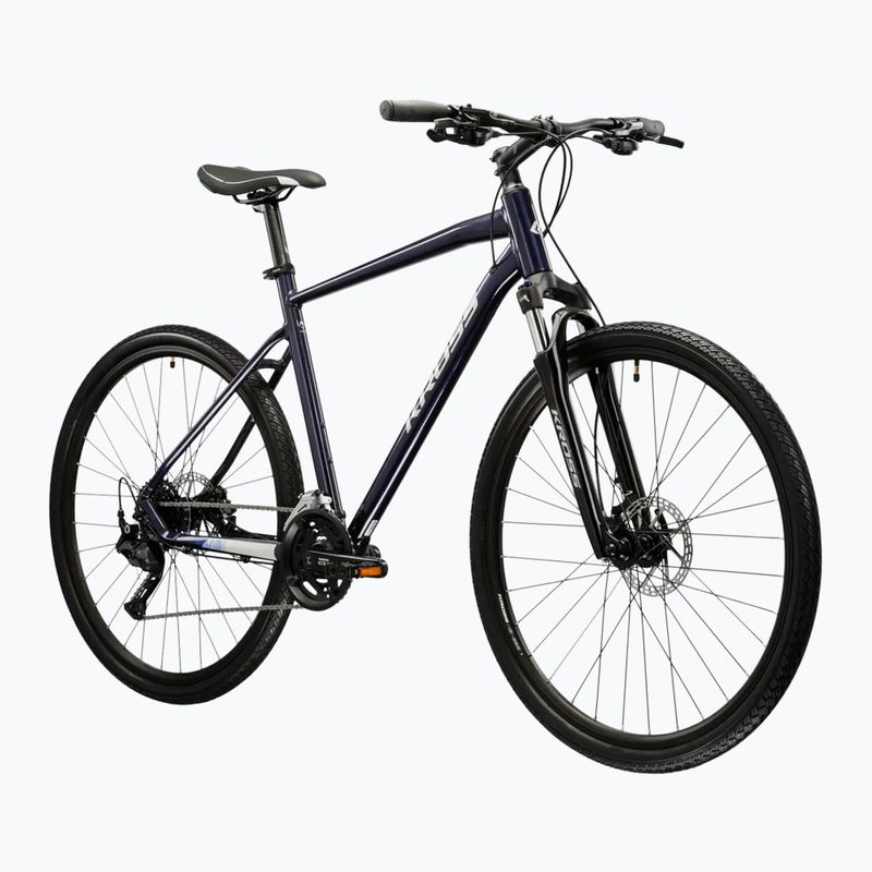 Bicicletă cross KROSS Evado 5.0 navy/silver/gloss 2