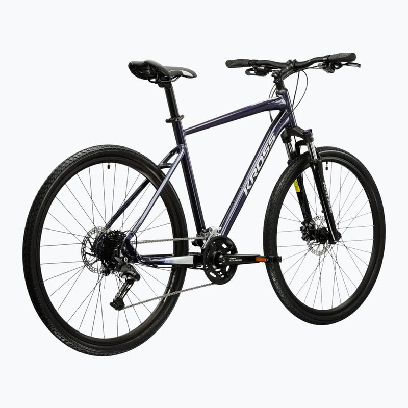 Bicicletă cross KROSS Evado 5.0 navy/silver/gloss 3