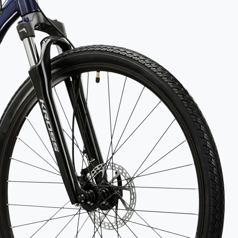 Bicicletă cross KROSS Evado 5.0 navy/silver/gloss 5