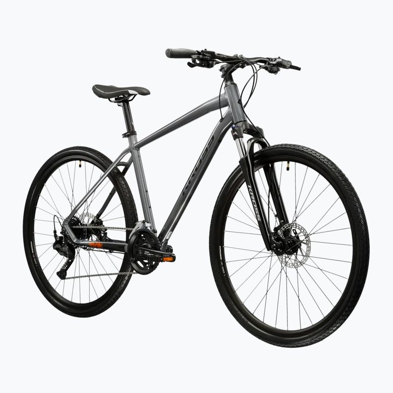 Bicicletă cross KROSS Evado 5.0 grey/black/gloss 2