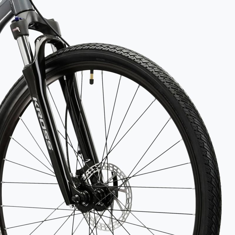 Bicicletă cross KROSS Evado 5.0 grey/black/gloss 5