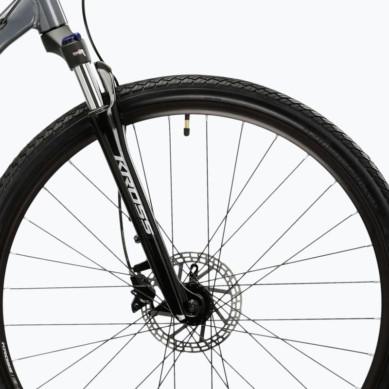 Bicicletă cross KROSS Evado 5.0 grey/black/gloss 6