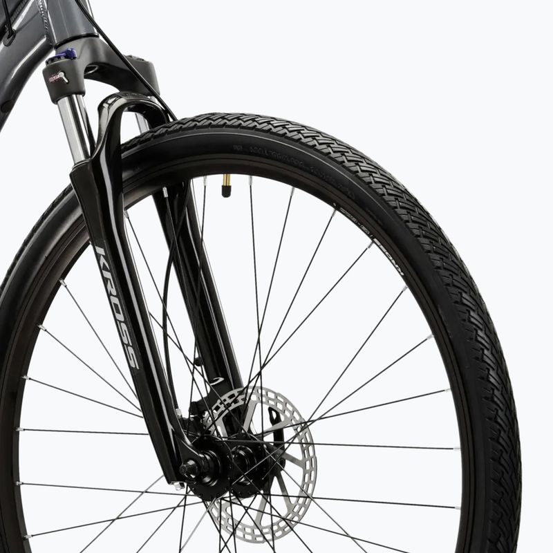 Bicicletă cross pentru femei KROSS Evado 5.0 In grey/blue/gloss 5