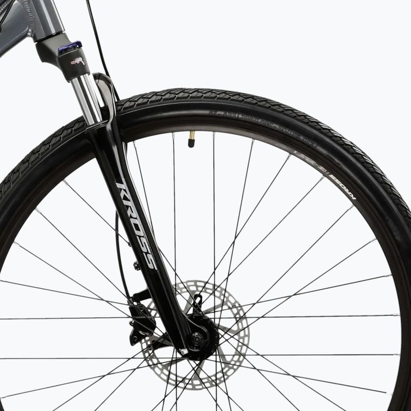 Bicicletă cross pentru femei KROSS Evado 5.0 In grey/blue/gloss 6