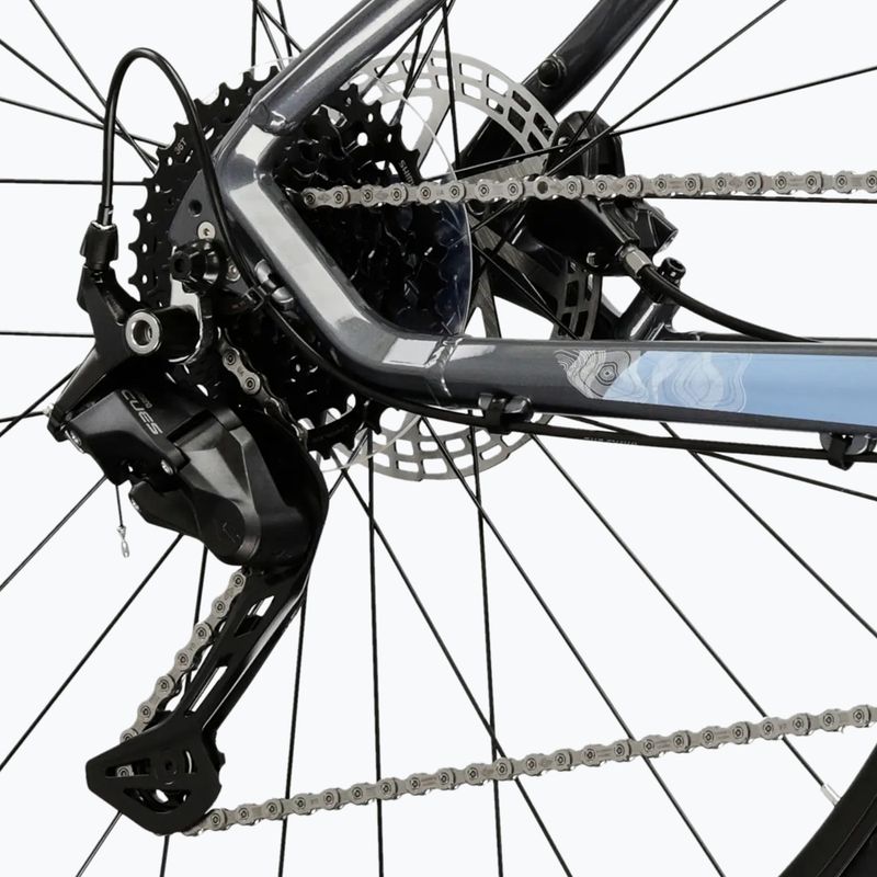 Bicicletă cross pentru femei KROSS Evado 5.0 In grey/blue/gloss 8