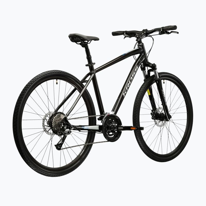Bicicletă cross KROSS Evado 4.0 black/silver 3