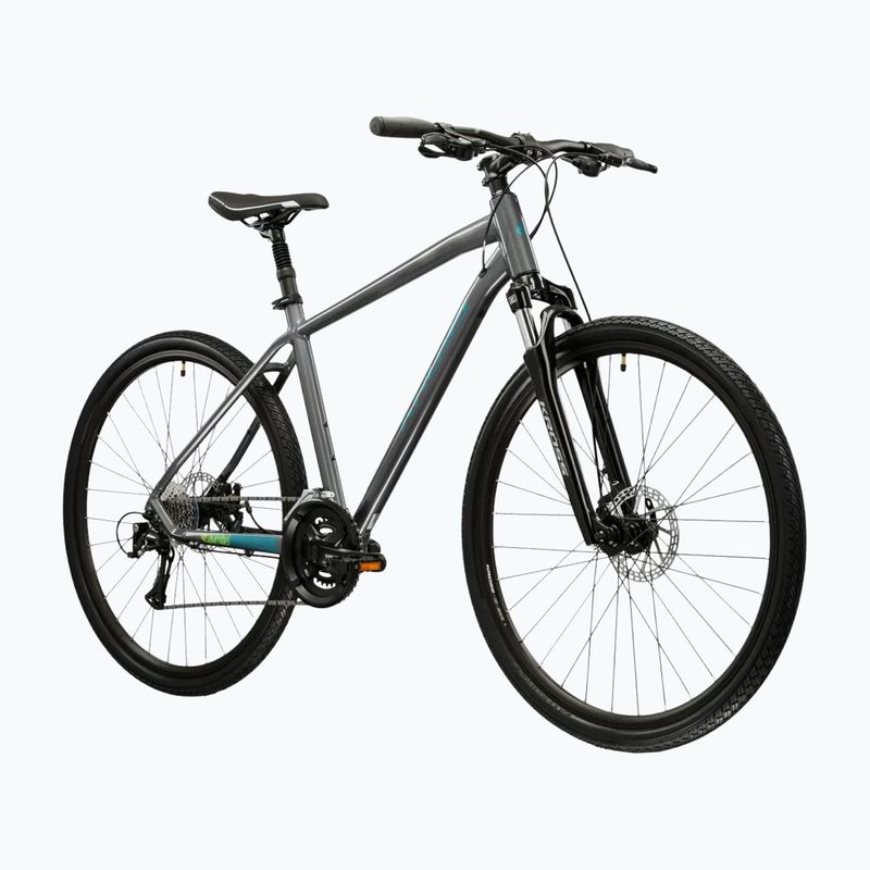 Bicicletă cross KROSS Evado 3.0 grey/teal/gloss 2