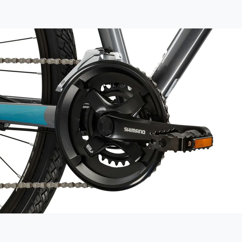 Bicicletă cross KROSS Evado 3.0 grey/teal/gloss 9