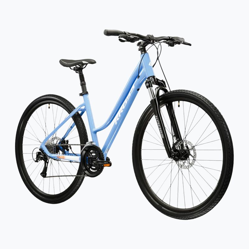 Bicicletă cross pentru femei KROSS Evado 3.0 In blue/white/gloss 2