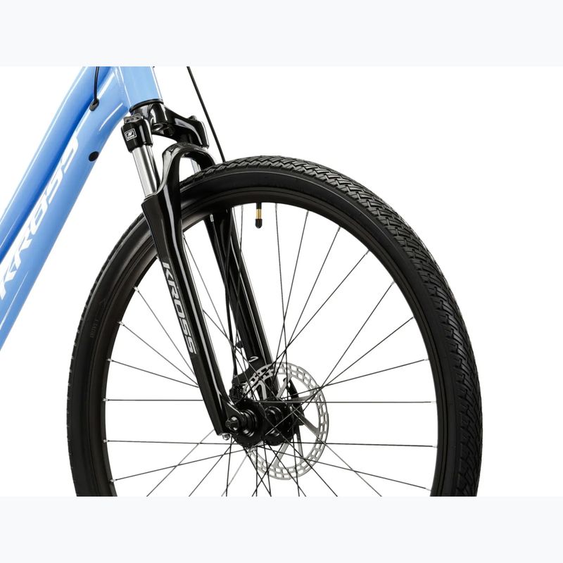 Bicicletă cross pentru femei KROSS Evado 3.0 In blue/white/gloss 5