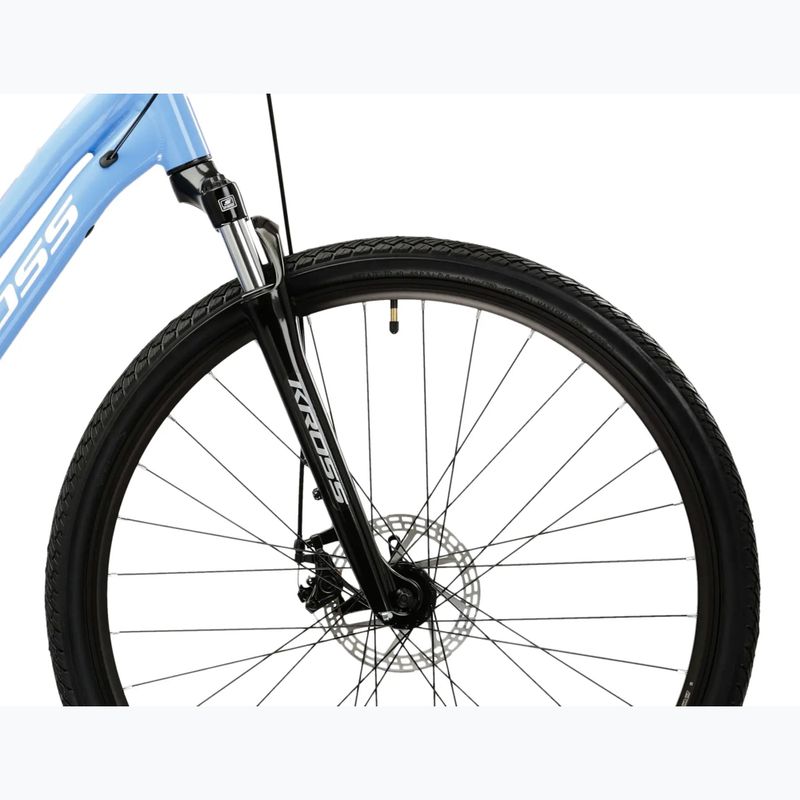 Bicicletă cross pentru femei KROSS Evado 3.0 In blue/white/gloss 6
