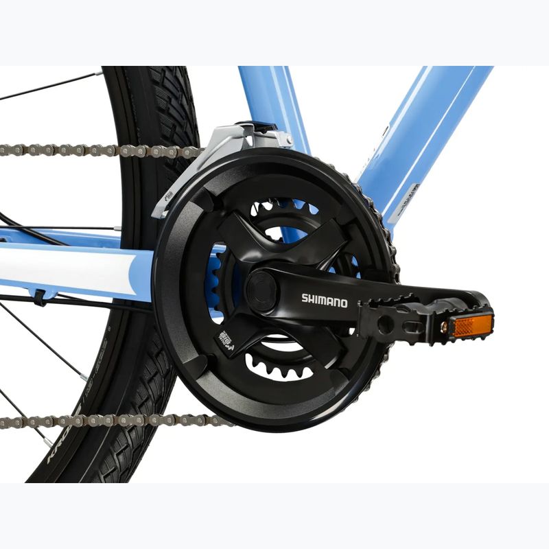 Bicicletă cross pentru femei KROSS Evado 3.0 In blue/white/gloss 9