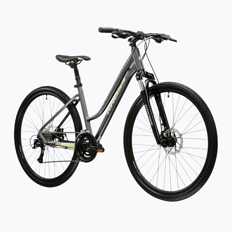 Bicicletă cross pentru femei KROSS Evado 3.0 In gray/green 2