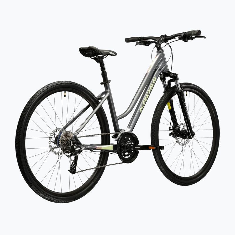 Bicicletă cross pentru femei KROSS Evado 3.0 In gray/green 3