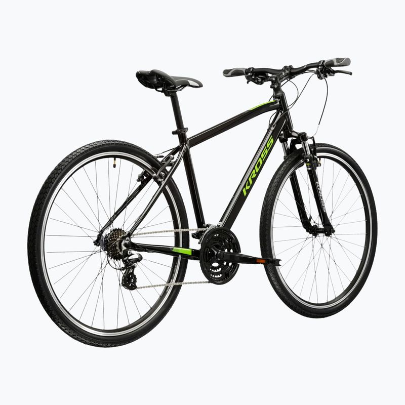 Bicicletă cross KROSS Evado 2.0 black/green/gloss 3