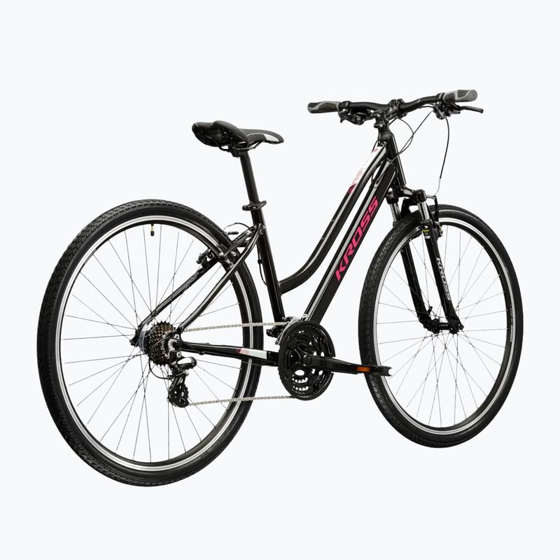 Bicicletă cross pentru femei KROSS Evado 2.0 In black/pink/gloss 3
