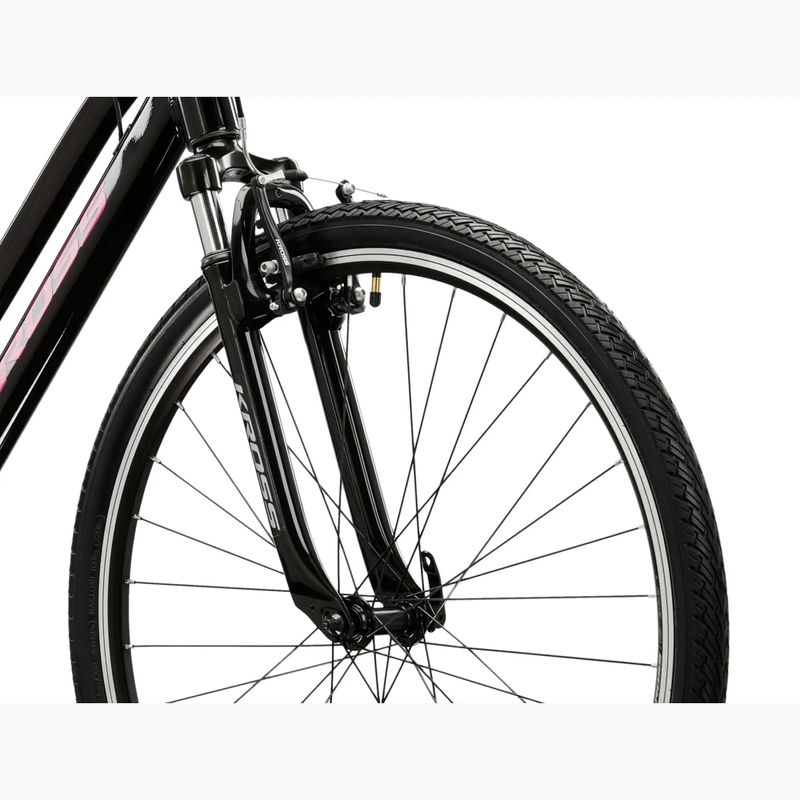 Bicicletă cross pentru femei KROSS Evado 2.0 In black/pink/gloss 5