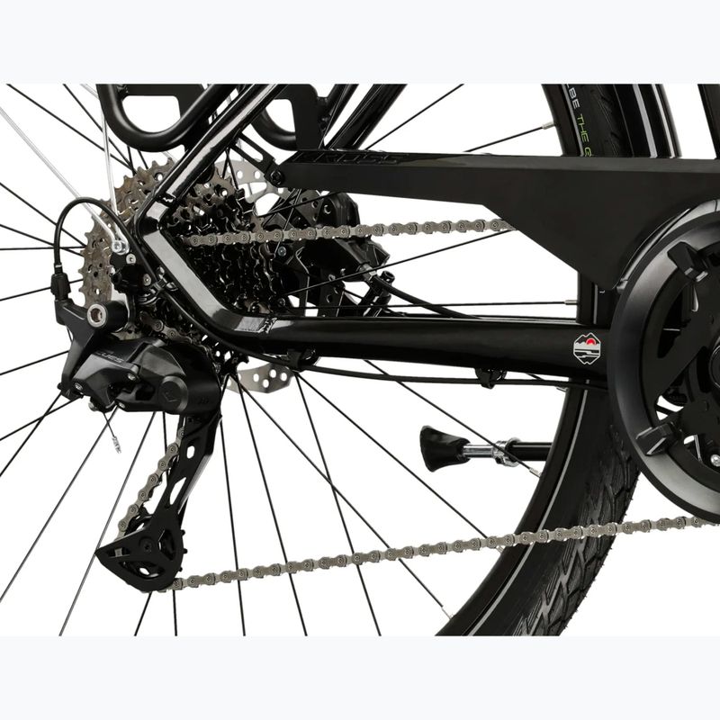 Bicicletă de trekking pentru bărbați KROSS Trans 7.0 black/silver/gloss 8