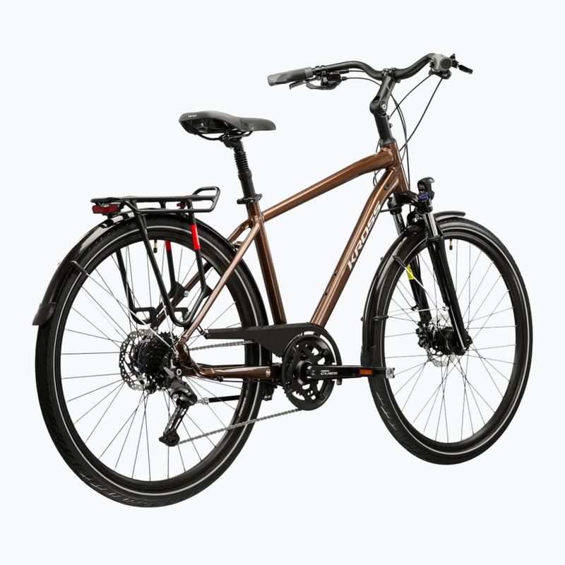 Bicicletă de trekking pentru bărbați KROSS Trans 5.0 brown/silver/gloss 3