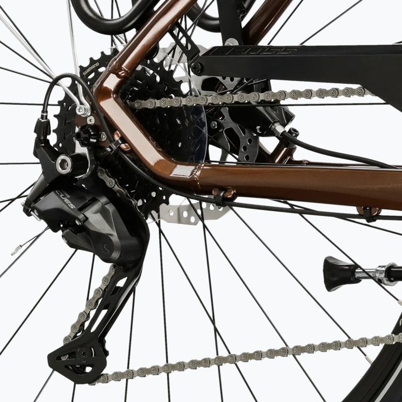 Bicicletă de trekking pentru bărbați KROSS Trans 5.0 brown/silver/gloss 8