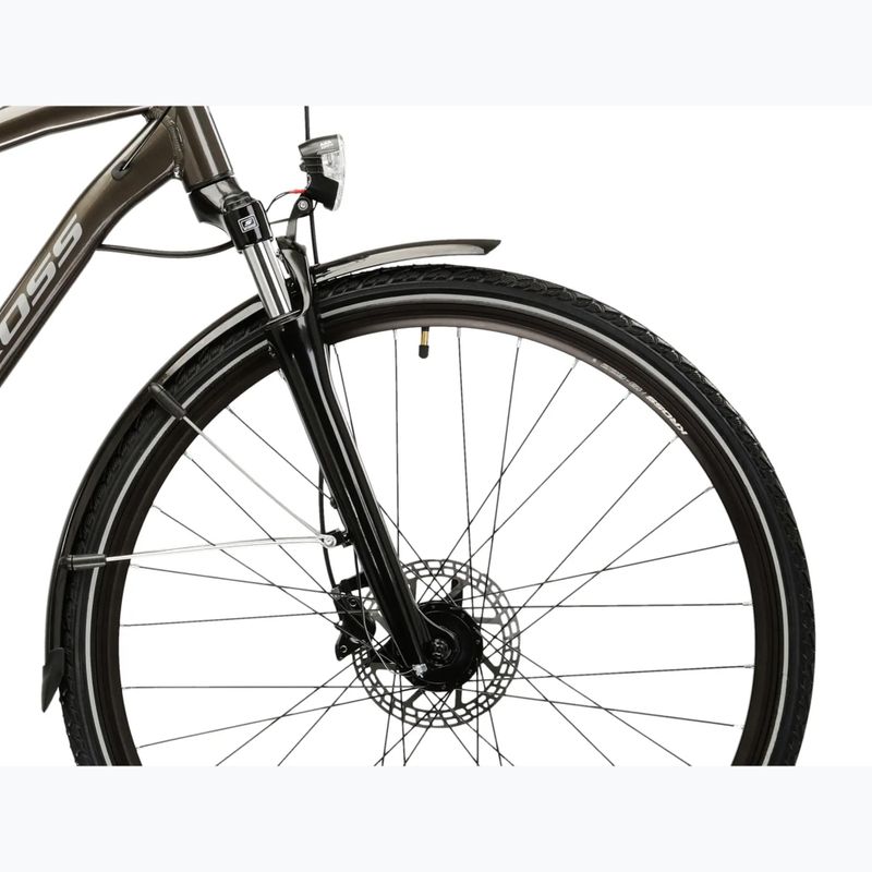 Bicicletă de trekking pentru bărbați KROSS Trans 4.0 brown/silver/gloss 6