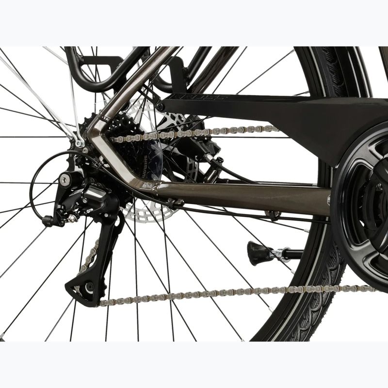 Bicicletă de trekking pentru bărbați KROSS Trans 4.0 brown/silver/gloss 8