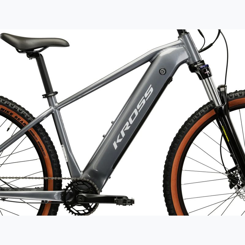 Bicicletă electrică KROSS Hexagon Boost 1.0 522Wh grey/grey/gloss 12