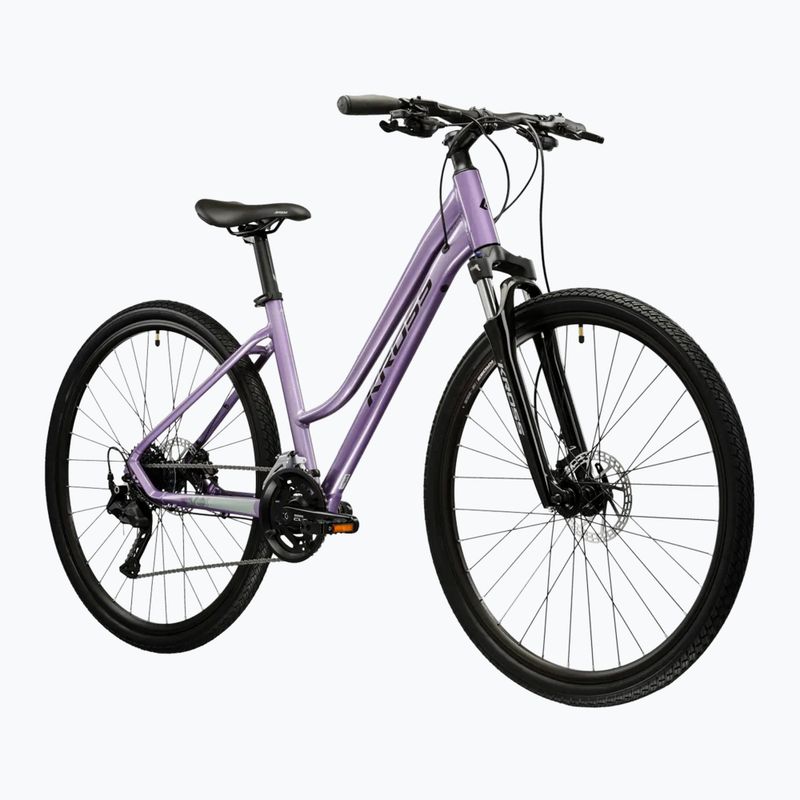 Bicicletă cross pentru femei KROSS Evado 5.0 In purple/black/gloss 2