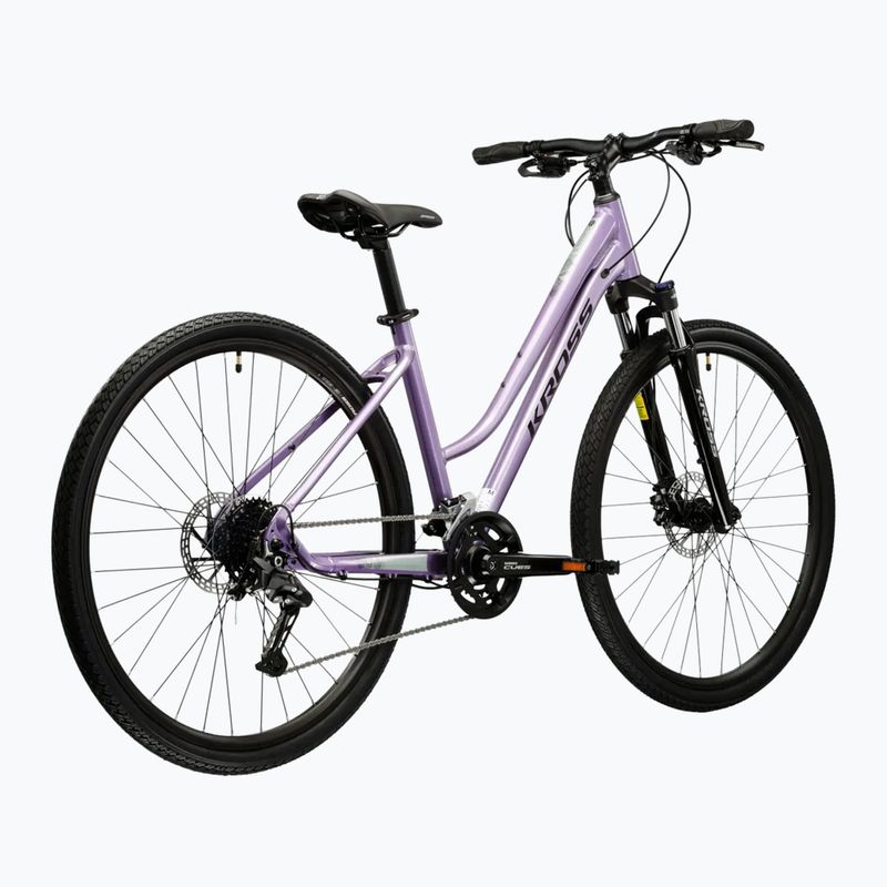 Bicicletă cross pentru femei KROSS Evado 5.0 In purple/black/gloss 3