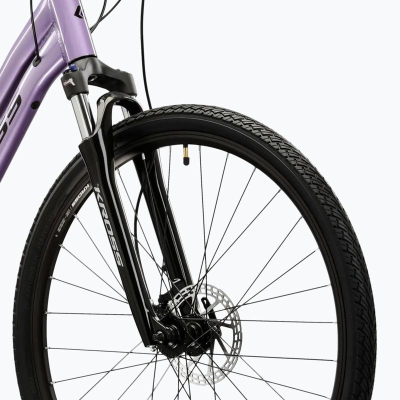 Bicicletă cross pentru femei KROSS Evado 5.0 In purple/black/gloss 5