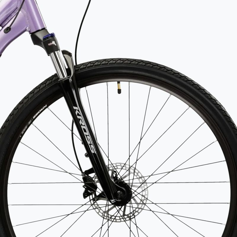 Bicicletă cross pentru femei KROSS Evado 5.0 In purple/black/gloss 6