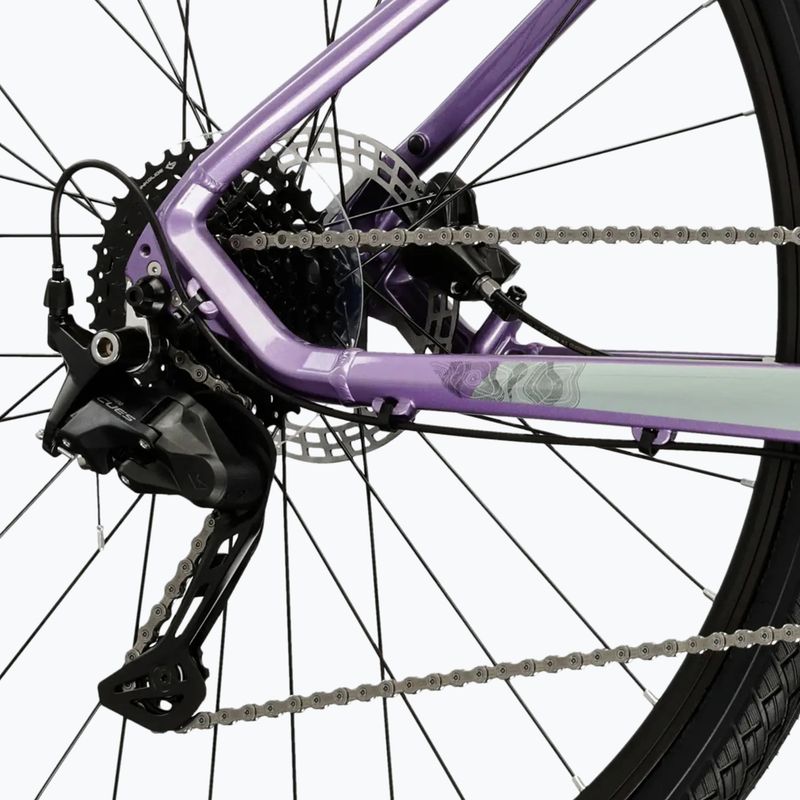 Bicicletă cross pentru femei KROSS Evado 5.0 In purple/black/gloss 8